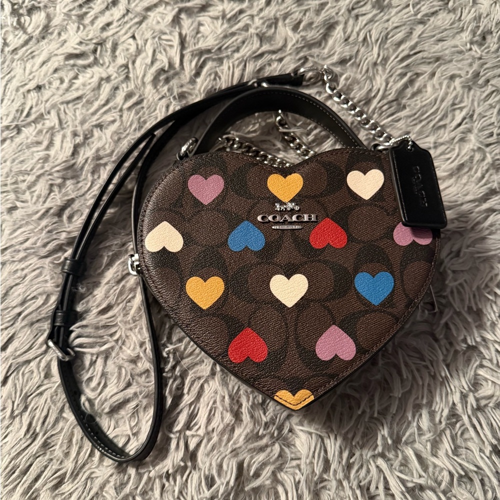 Coach Multicolor Heart Crossbody Bag